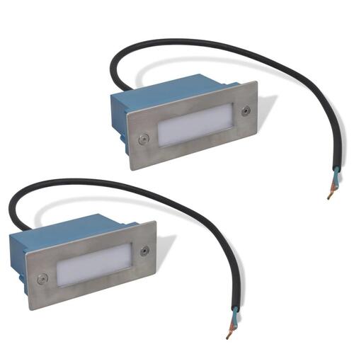 Forsænket LED-trappelys 2 stk. 44x111x56 mm