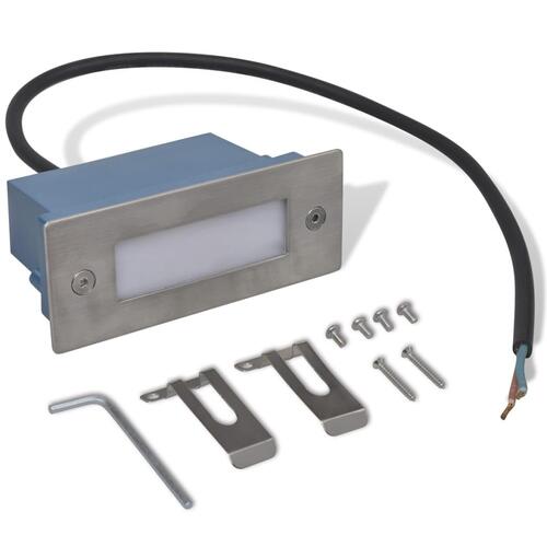 Forsænket LED-trappelys 2 stk. 44x111x56 mm