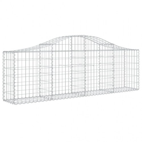 Buede gabionkurve - 9 stk. 200×30×60/80 cm i galvaniseret jern
