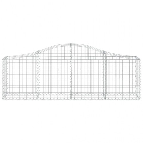 Buede gabionkurve - 9 stk. 200×30×60/80 cm i galvaniseret jern