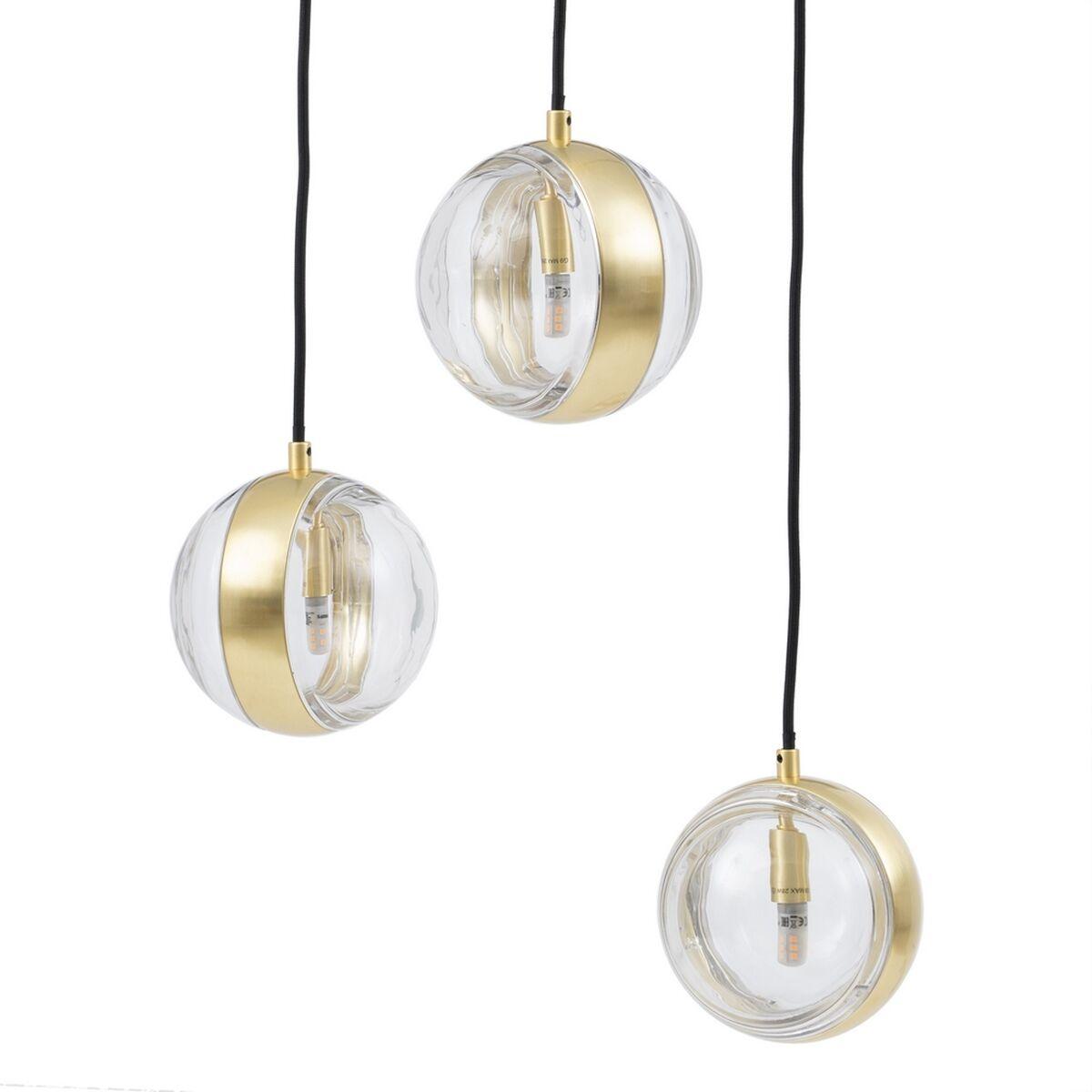 Loftslampe 15 X 15 X 120 Cm Krystal Gylden Jern Ø 15 Cm