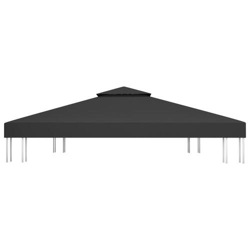 Pavillontopdække i 2 lag 310 g/m² 4x3 m sort