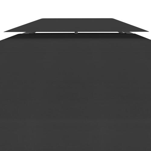 Pavillontopdække i 2 lag 310 g/m² 4x3 m sort