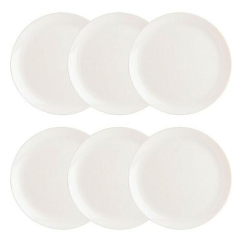 plade Luminarc Diwali 6 enheder Hvid Glas (Ø 27 cm)