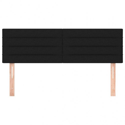 Sengegavl i stof 144 x 5 x 78/88 cm - sort