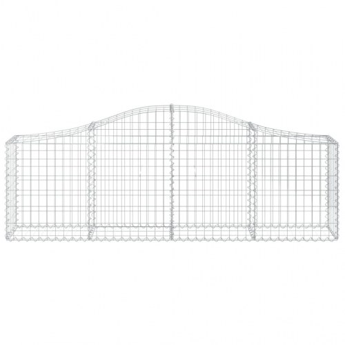 Buede gabionkurve - 6 stk. 200×30×60/80 cm i galvaniseret jern