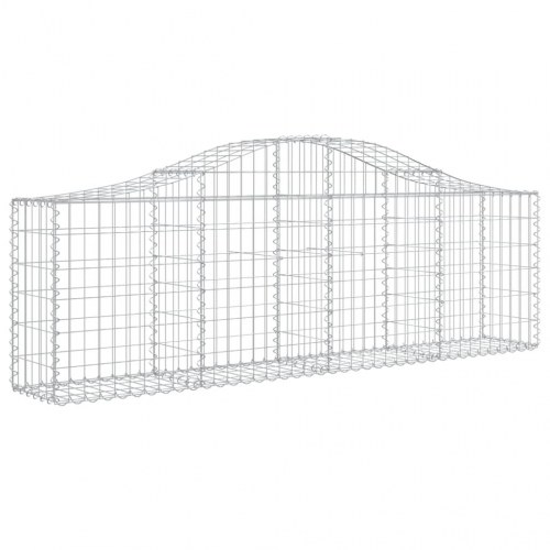 Buede gabionkurve - 11 stk. 200×30×60/80 cm i galvaniseret jern