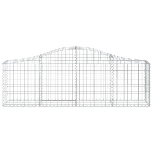 Buede gabionkurve - 11 stk. 200×30×60/80 cm i galvaniseret jern