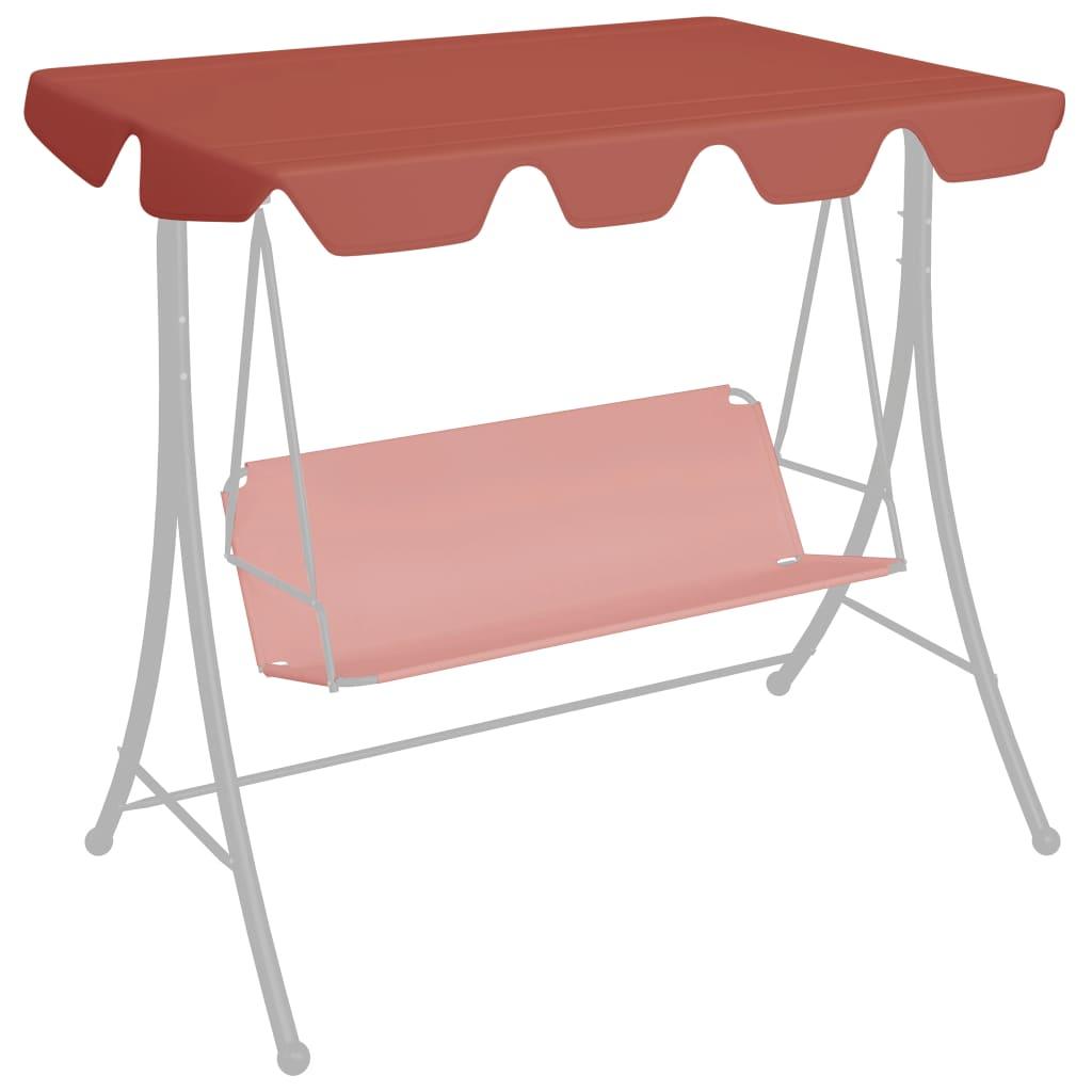 Baldakin til havegynge 188/168x145/110 cm terrakottafarvet