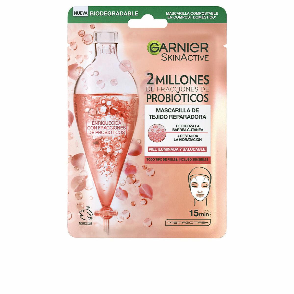 Ansigtsmaske Garnier SkinActive med probiotika - reparerende (1 stk)