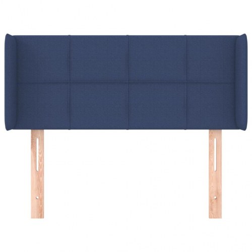 Sengegavl med kanter 103 x 16 x 78/88 cm - blå