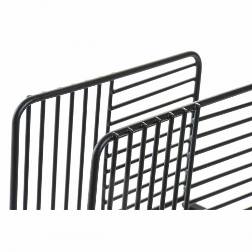 Servietholder i sort metal, rist - 15,5 × 6,5 × 11,5 cm