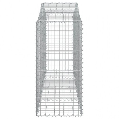 Buede gabionkurve - 6 stk. 200×50×120/140 cm i galvaniseret jern