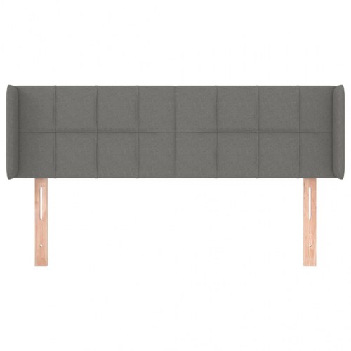 Sengegavl med kanter 147 x 16 x 78/88 cm - mørkegrå