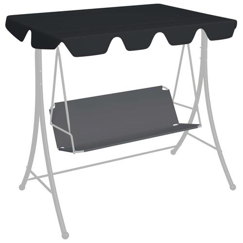 Baldakin til havegynge 188/168x145/110 cm sort