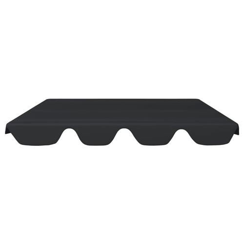 Baldakin til havegynge 188/168x145/110 cm sort