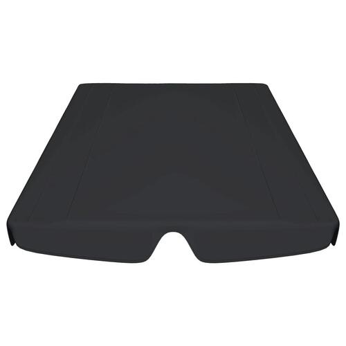 Baldakin til havegynge 188/168x145/110 cm sort