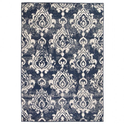 Moderne tæppe paisley-design 140 x 200 cm beige/blå