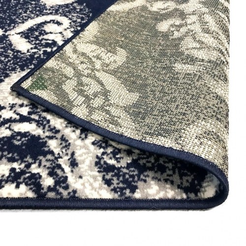 Moderne tæppe paisley-design 140 x 200 cm beige/blå