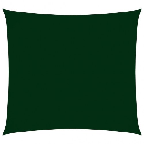 Solsejl 3,6 × 3,6 m - firkantet oxfordstof, mørkegrøn