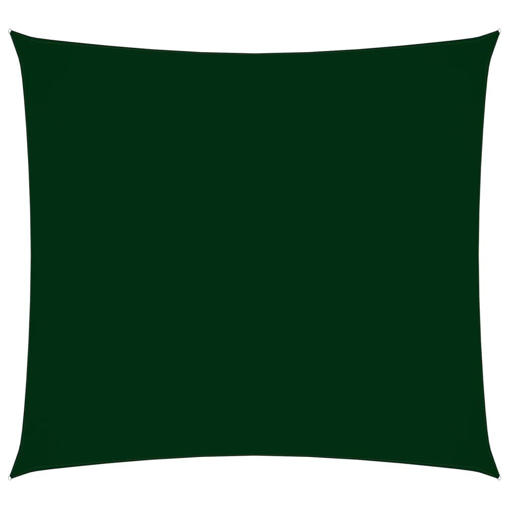 Solsejl 3,6x3,6 m oxfordstof firkantet mørkegrøn billede