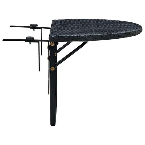 Altanbord 60 x 60 x 32 cm polyrattan sort