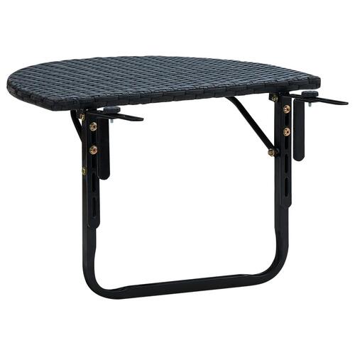 Altanbord 60 x 60 x 32 cm polyrattan sort