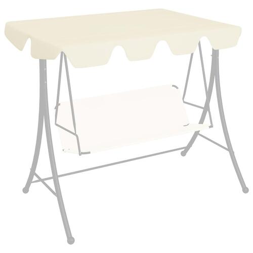 Baldakin til havegynge 150/130x105/70 cm cremefarvet