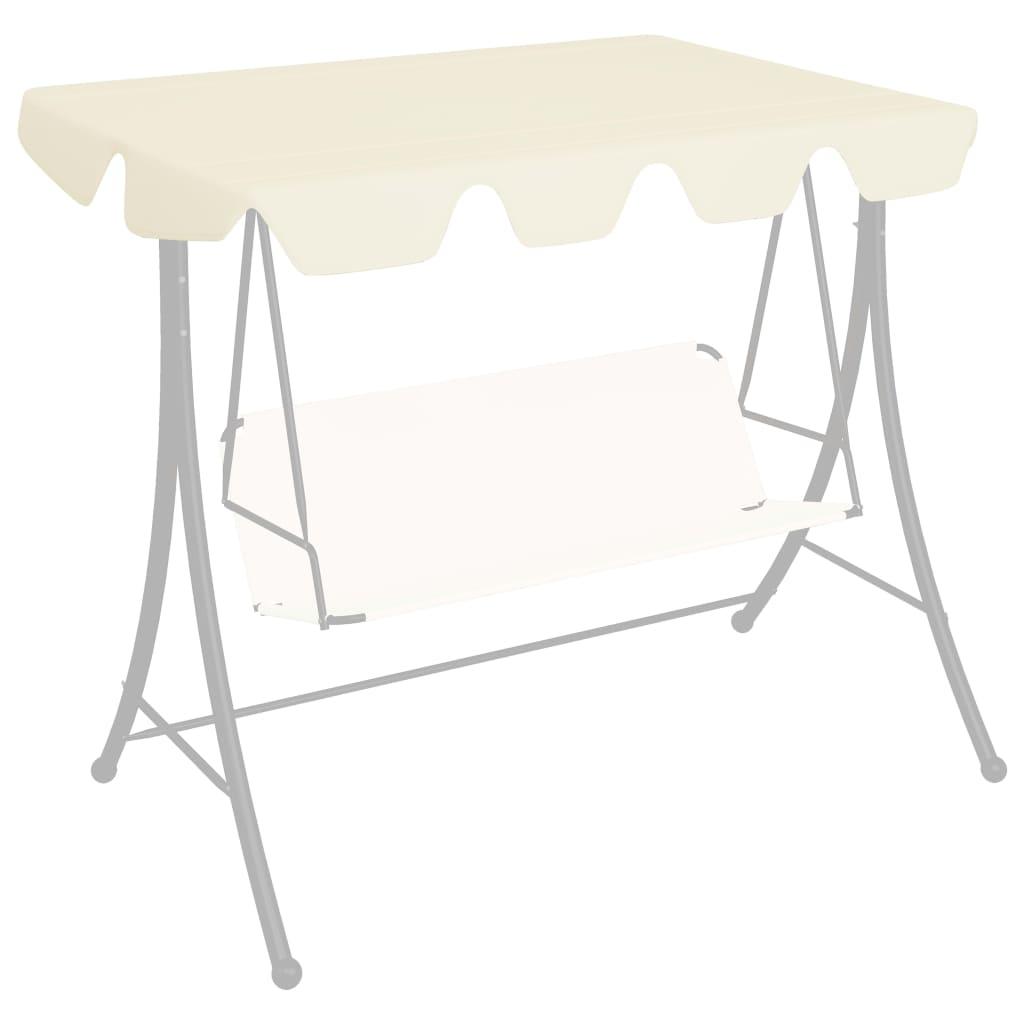 Baldakin til havegynge 150/130x105/70 cm cremefarvet