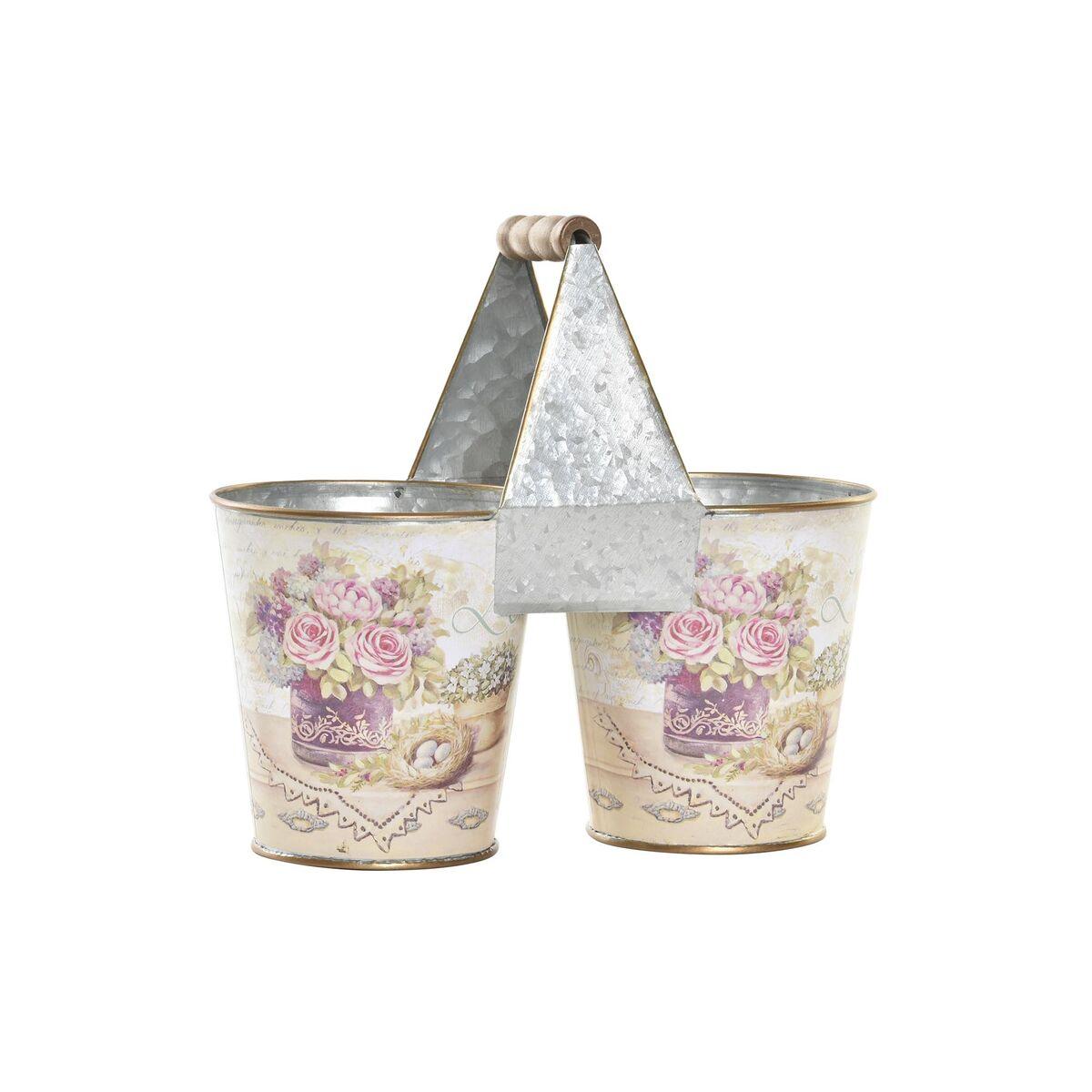 Urtepotte metal - Pink, Shabby Chic 24 × 12 × 23 cm