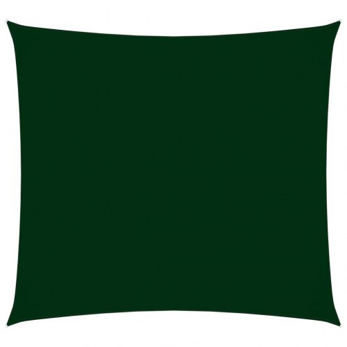 Solsejl 4,5 × 4,5 m - firkantet oxfordstof, mørkegrøn