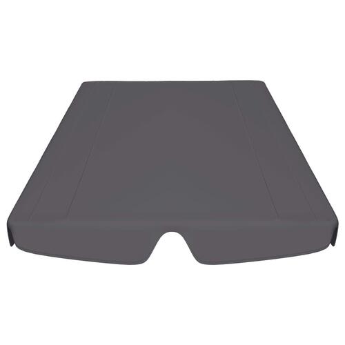 Baldakin til havegynge 150/130x105/70 cm antracitgrå