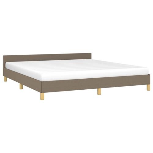 Sengeramme uden madras 160x200 cm stof gråbrun