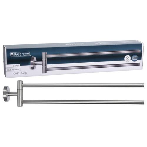 Bathroom Solutions dobbelt håndklædestang 50 cm rustfrit stål