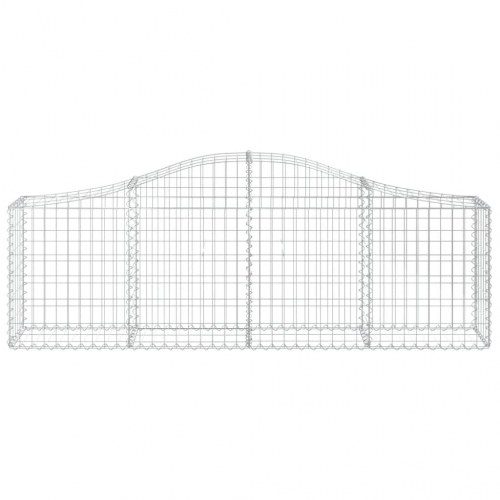 Buede gabionkurve - 3 stk. 200×30×60/80 cm i galvaniseret jern
