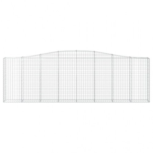 Buede gabionkurve 9 stk. 400x30x120/140 cm galvaniseret jern