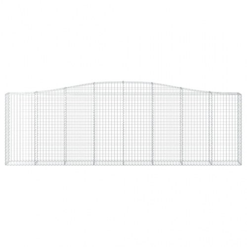 Buede gabionkurve 2 stk. 400x30x120/140 cm galvaniseret jern