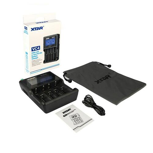 Batteroplader Xtar VC4 Batterier x 4