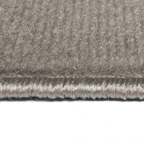 Moderne tæppe cirkeldesign 140 x 200 cm grå