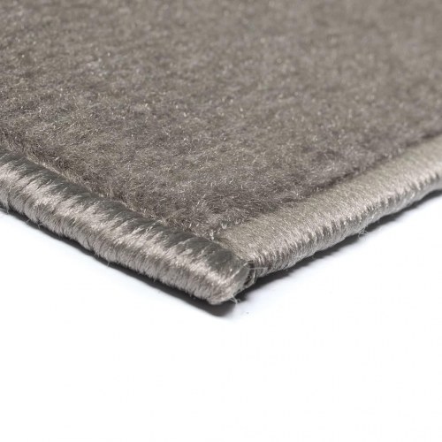 Moderne tæppe cirkeldesign 140 x 200 cm grå