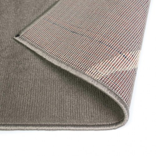 Moderne tæppe cirkeldesign 140 x 200 cm grå