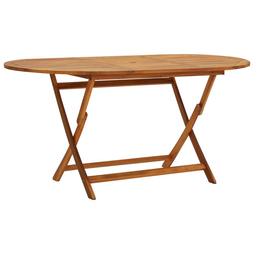 Havebord massivt akacietræ 160x85x75 cm