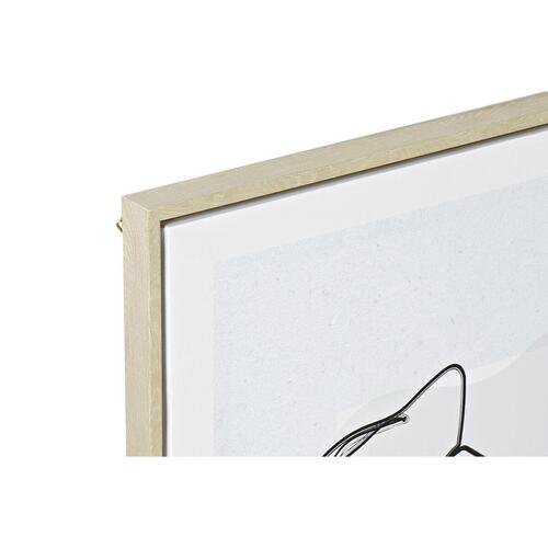 Maleri Ansigt Skandinavisk 45 x 2,5 x 60 cm (4 enheder)