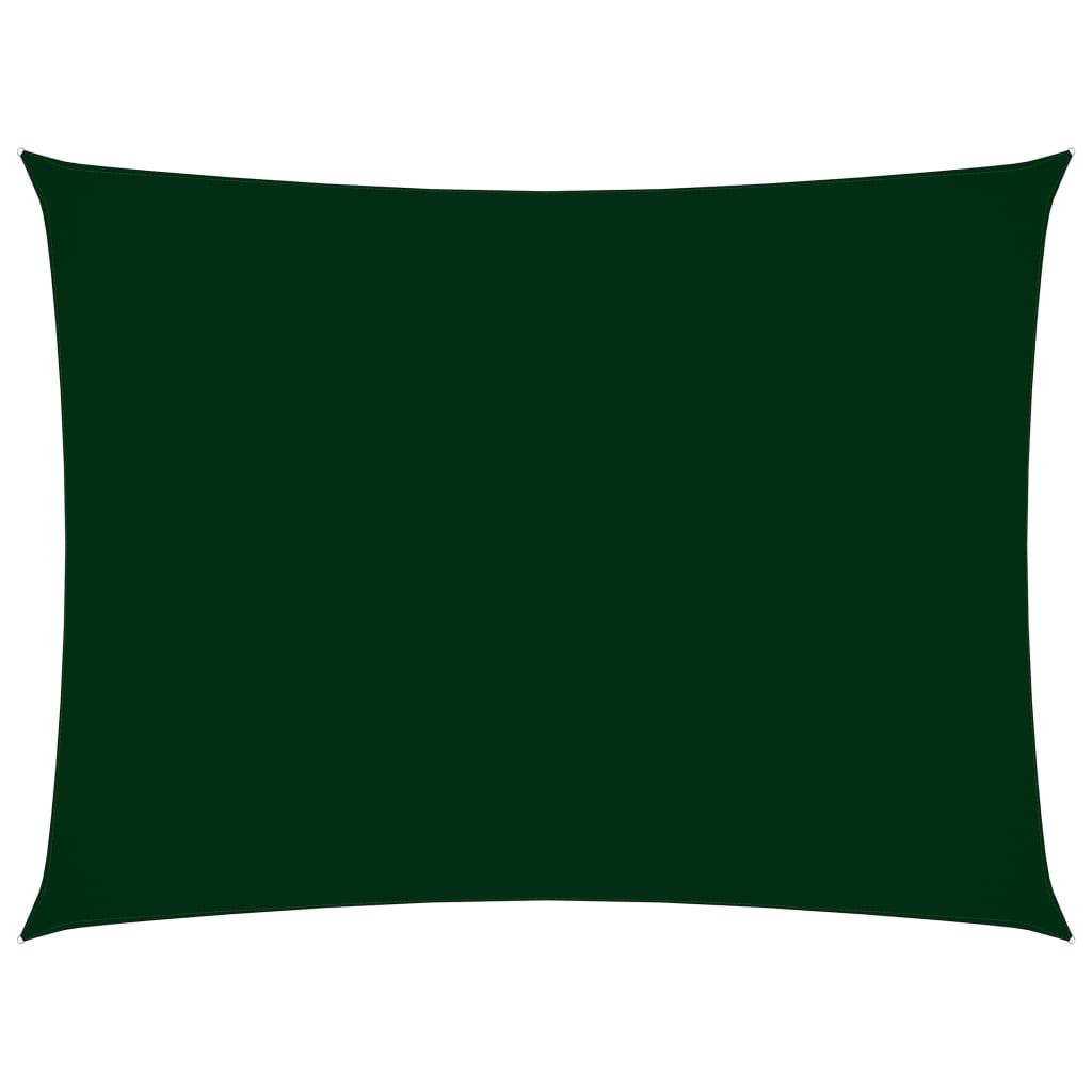 Solsejl 2X4,5 M Rektangulær Oxfordstof Mørkegrøn - 2.5 x 4 m