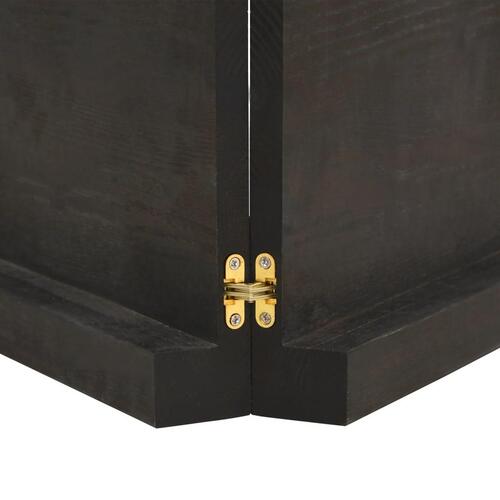 Væghylde 200x40x(2-6) cm behandlet massivt egetræ mørkebrun