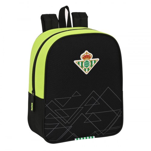 Real Betis Balompié skoletaske - sort/lime, 22 × 27 × 10 cm