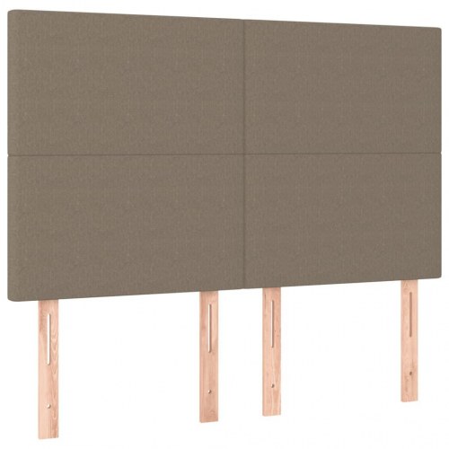 Kontinentalseng med madras 140×200 cm - stof, gråbrun