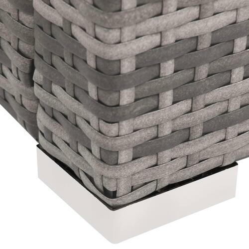 Dobbelt solseng polyrattan grå