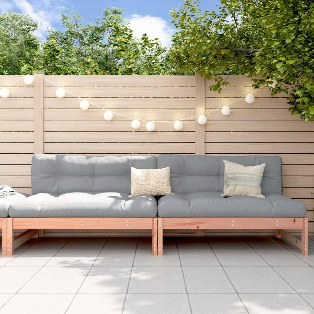 Midtermoduler til havesofa 2 stk. 120x80 cm massivt douglasgran