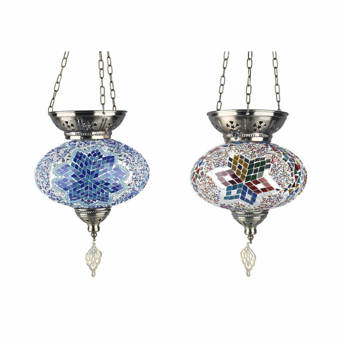 Loftslampe 25 X 25 X 49 Cm Krystal Metal Multifarvet 25 X 25 X 40 Cm 50 W 2 Enheder
